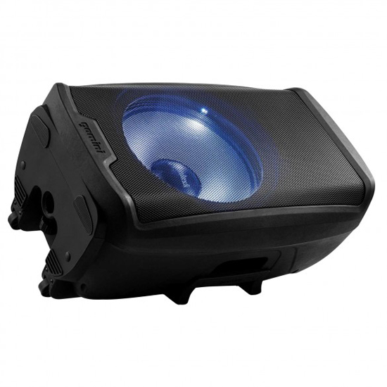 Gemini AS-2115BT-LT-PK Active 15" LED Party Light Loudspeaker with Stand & Microphone