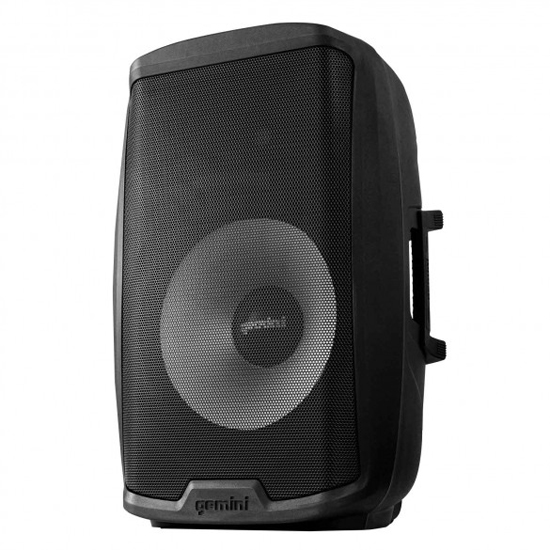 Gemini AS-2115BT-LT-PK Active 15" LED Party Light Loudspeaker with Stand & Microphone