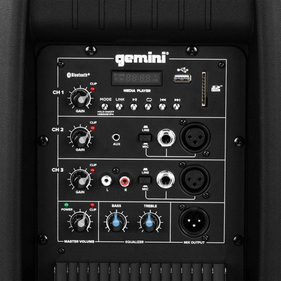 Gemini AS-2115BT-PK 15" LED Party Light Loudspeaker Pack