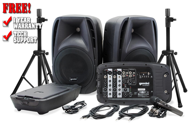 Gemini ES-210MXBLU-ST Portable PA System