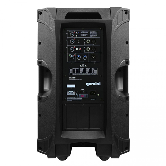 Gemini GD-L115BT 1000-Watt 15" Class-D Powered 2-way Loudspeaker with Built-In LED Light Show