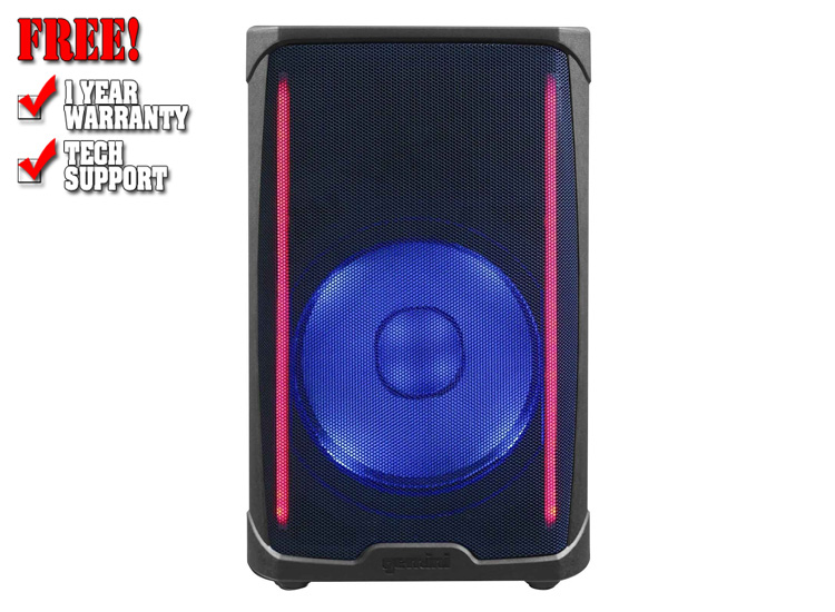 Gemini GD-L115BT 1000-Watt 15" Class-D Powered 2-way Loudspeaker with Built-In LED Light Show