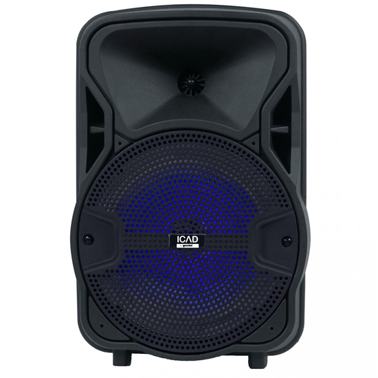 Gemini GSX-L208BTB 500 Watts 8" Backlit LED Light Show Bluetooth Rechargeable Party Speaker