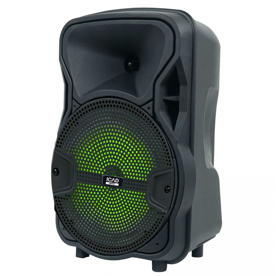 Gemini GSX-L208BTB 500 Watts 8" Backlit LED Light Show Bluetooth Rechargeable Party Speaker