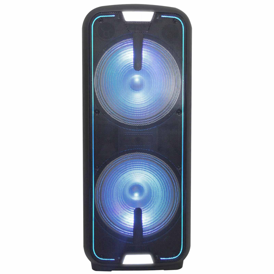 Gemini GSX-L2515BTB Dual 15" Dynamic Woofer LED Lightshow Bluetooth Rechargeable Party Speaker