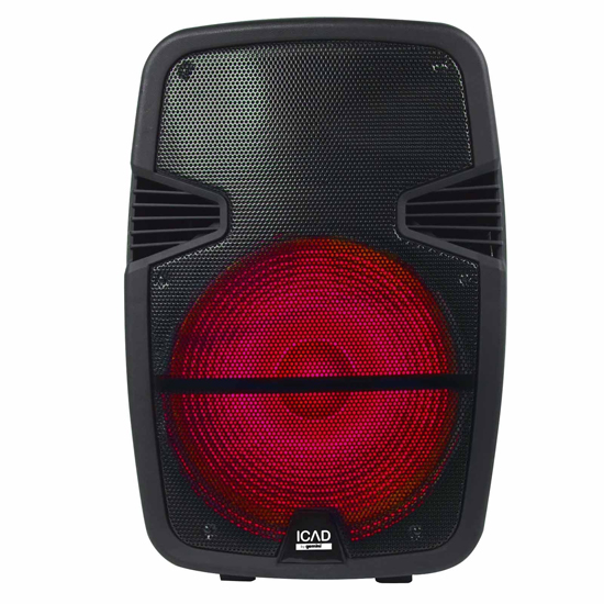 Gemini GSX-L515BTB 1000 Watts 15" Backlit LED Light Show Bluetooth Rechargeable Party Speaker