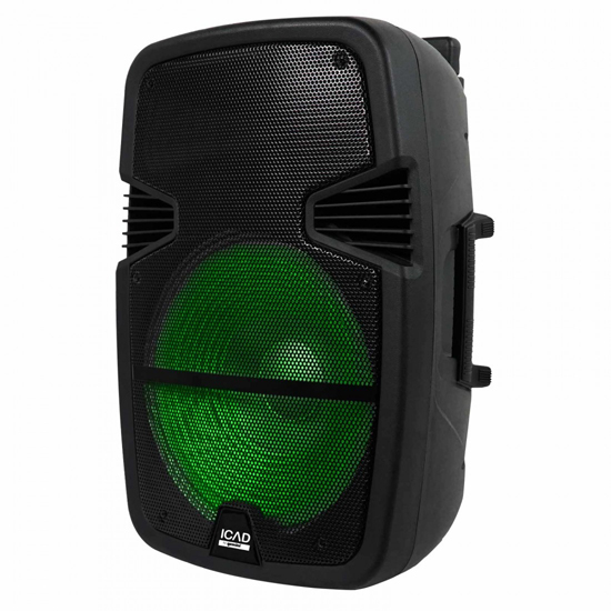 Gemini GSX-L515BTB 1000 Watts 15" Backlit LED Light Show Bluetooth Rechargeable Party Speaker