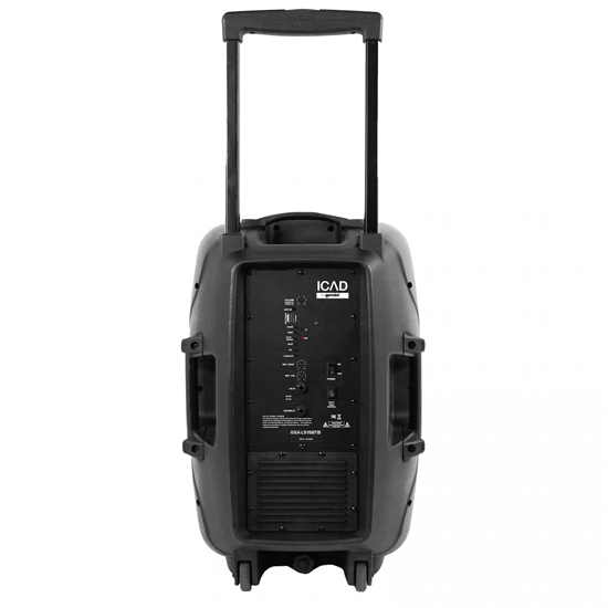 Gemini GSX-L515BTB 1000 Watts 15" Backlit LED Light Show Bluetooth Rechargeable Party Speaker