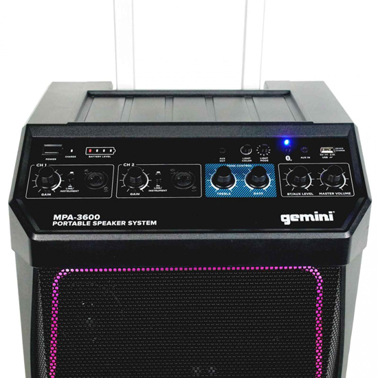 Gemini MPA-3600 Portable Rechargeable Bluetooth Speaker