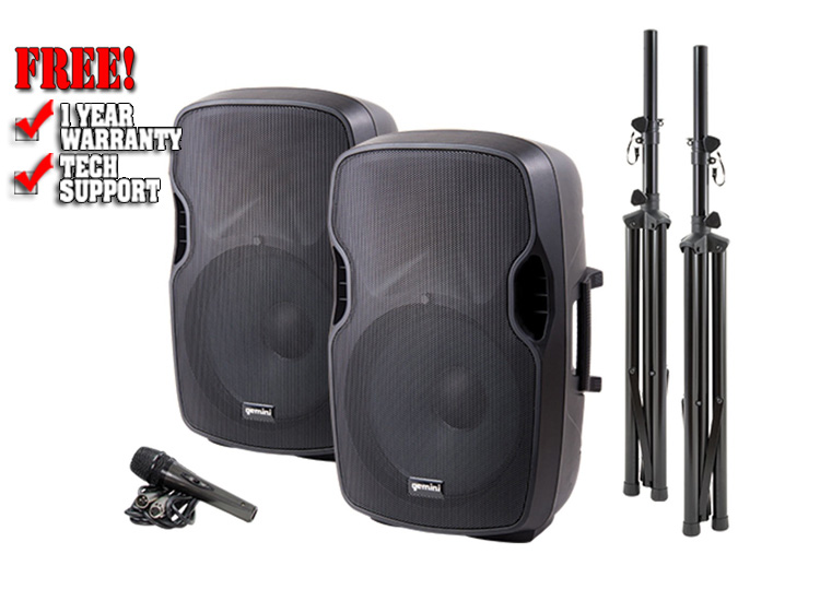 Gemini PA-SYS15 Complete Dual-Speaker PA Package