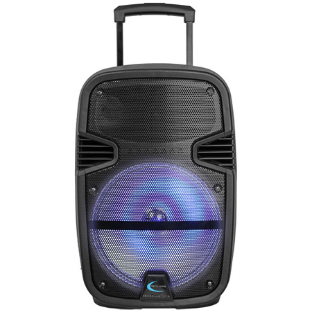 Technical Pro Rechargeable 12 LED Active Loudspeaker with Carry Handle and Wheels