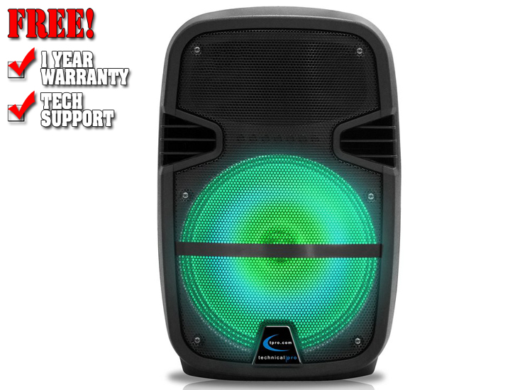 Technical Pro Rechargeable Bluetooth LED Active Wireless Loudspeaker