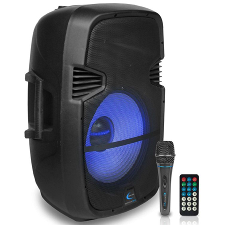 Technical Pro Active 15 LED Loudspeaker with Remote Mic