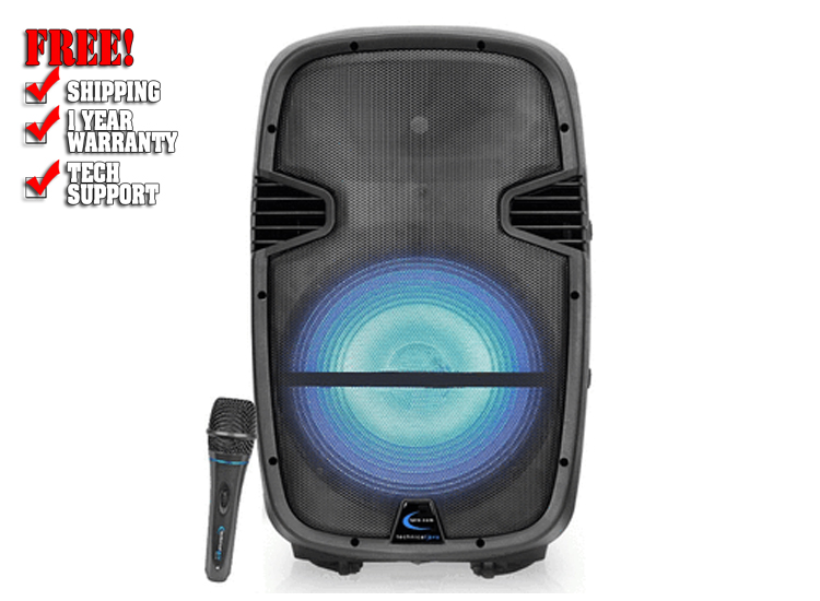 Technical Pro Active 15 LED Loudspeaker with Remote Mic