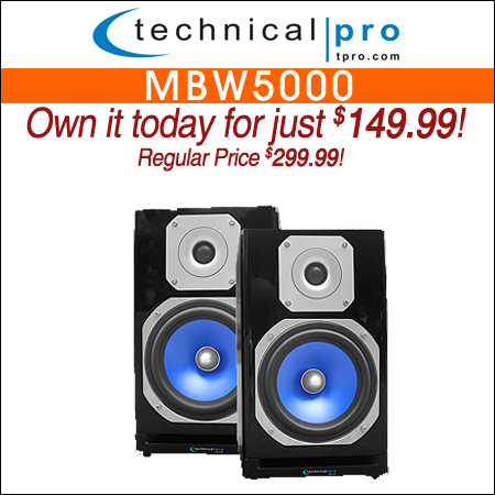 Technical Pro Bluetooth Studio Wireless Monitor Speakers (MBW5000)