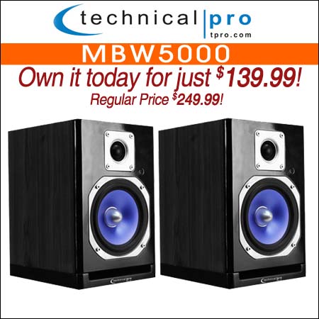 Technical Pro Bluetooth Studio Wireless Monitor Speakers (MBW5000) 