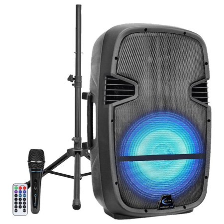 Technical Pro Active 15 LED Loudspeaker with Remote Mic