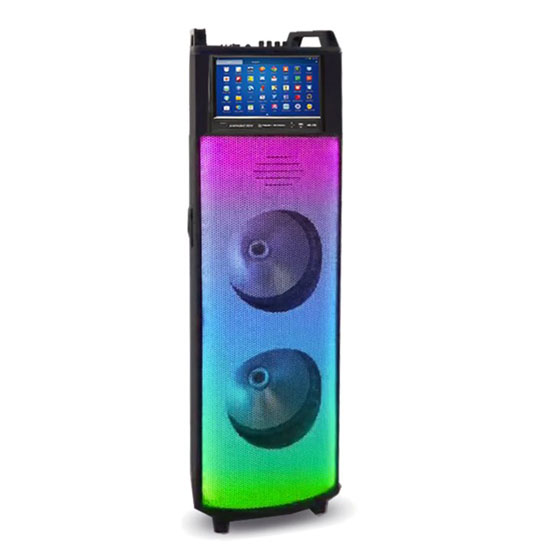 Technical Pro Bluetooth LED Tower Speaker with Disco Light Show & 12" Android TouchScreen