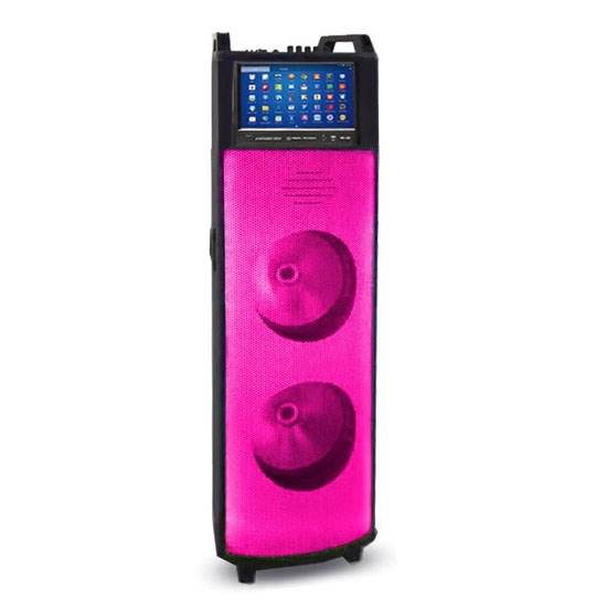 Technical Pro Bluetooth LED Tower Speaker with Disco Light Show & 12" Android TouchScreen