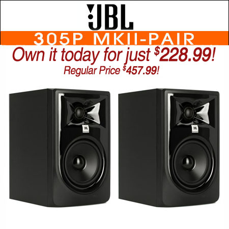 JBL 305P MkII 5-inch Powered Studio Monitor Pair 