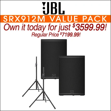 JBL SRX912M 12-inch Two-Way Powered Speaker Value Pack