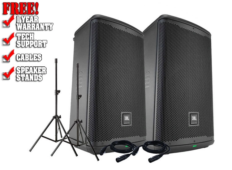 JBL EON715 15-inch 1300W Powered PA Speaker Value Pack