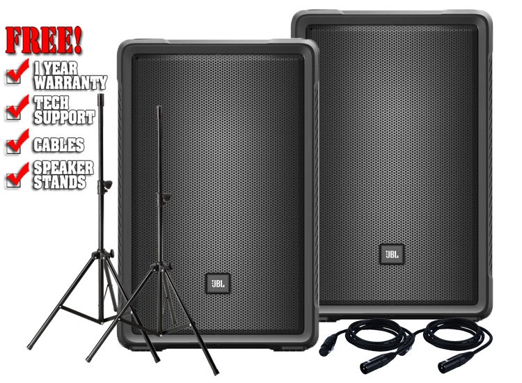 JBL IRX-112BT 12-inch 1300W Powered Bluetooth PA Speaker Value Pack