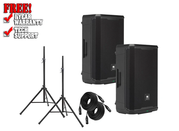 JBL PRX908 8-inch 2000W Powered PA Speaker Value Pack
