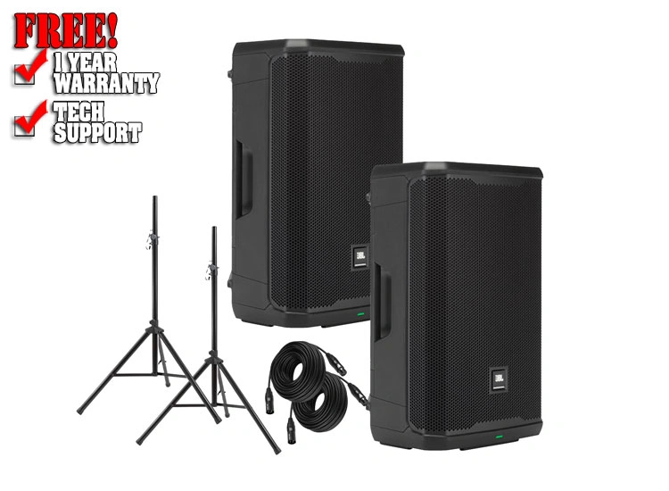 JBL PRX915 15-inch 2000W Powered PA Speaker Value Pack