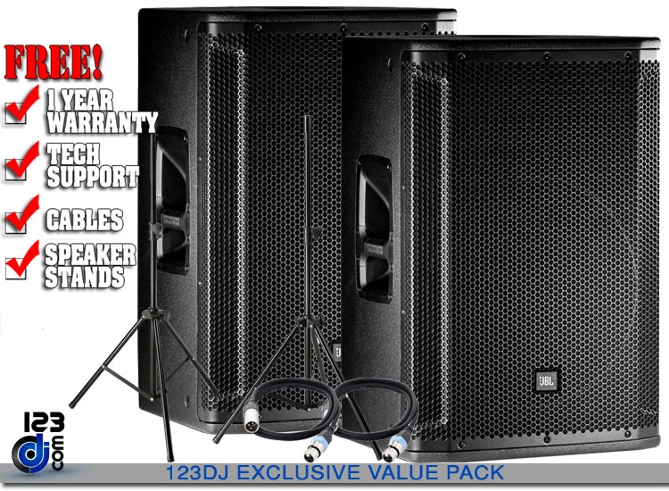 JBL SRX815 15-Inch 2-Way Passive PA Speaker Value Pack