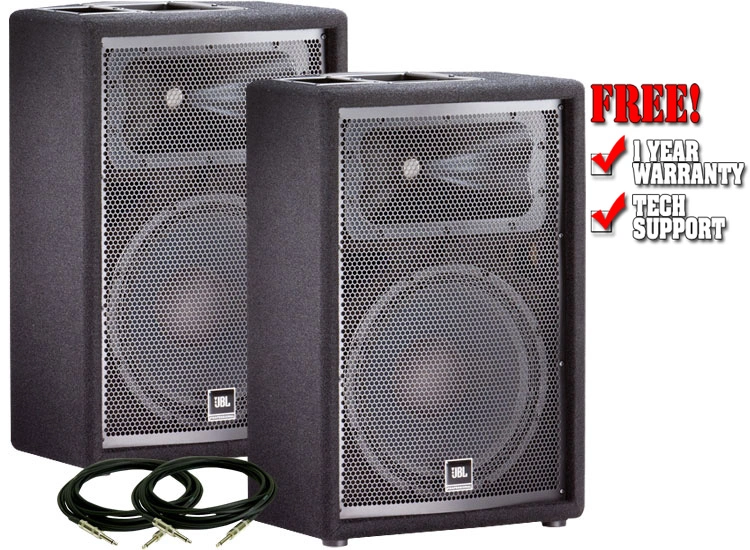 JBL JRX212 12 Inch 2-Way Passive Stage Monitor Speaker Value Pack