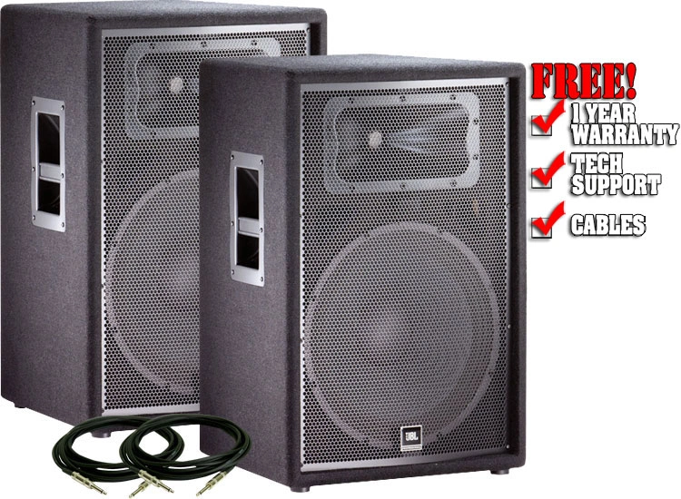 JBL JRX215 15-Inch 2-Way Passive PA Speaker Value Pack