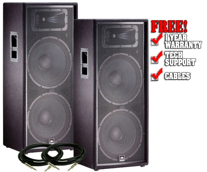 JBL JRX225 15-Inch 2-Way 2000W Passive PA Speaker Value Pack
