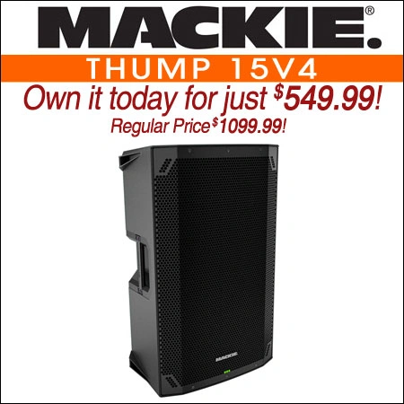 Mackie Thump 15v4 1400W 15-Inch Powered PA Speaker with Bluetooth & DSP