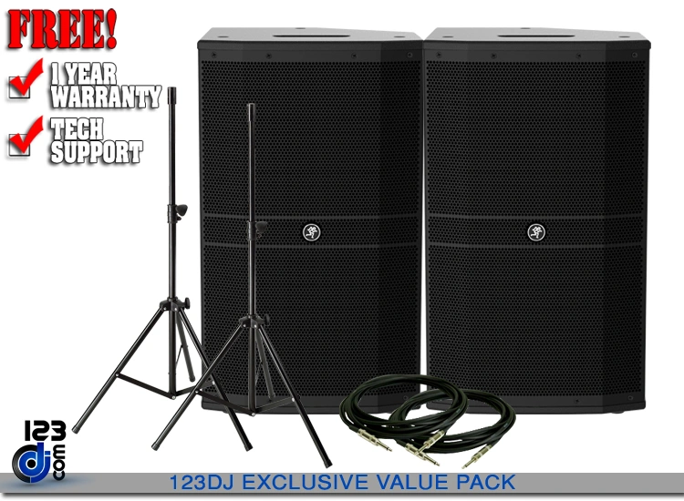 Mackie DRM212-P 12-inch 1600W Professional Passive Loudspeaker Value Pack