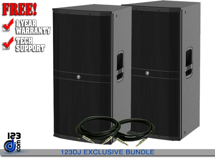 Mackie DRM315 15-inch 2000W 3-Way Powered Speaker Value Pack