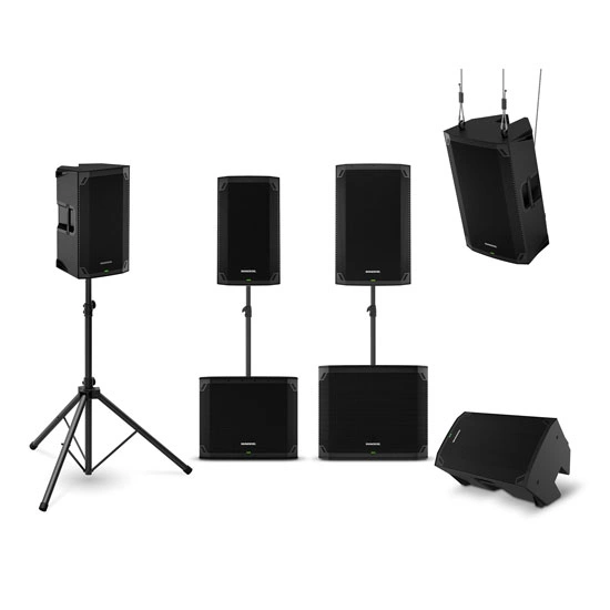 Mackie Thump 12V4 portable powered speaker perspective view
