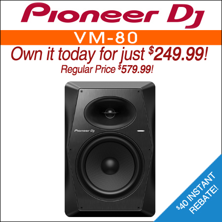  Pioneer DJ VM-80 8" Active Studio Monitor 