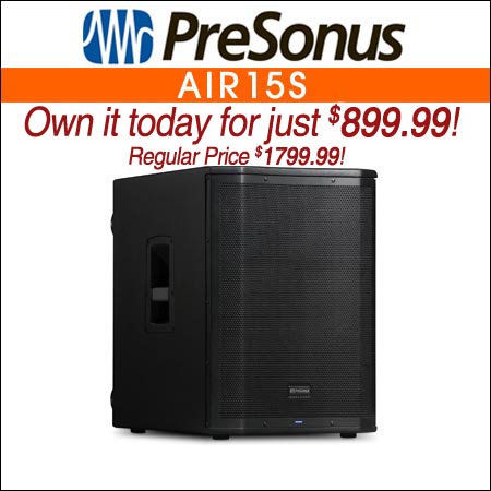 PreSonus Air15S 1200W 15" Powered Subwoofer