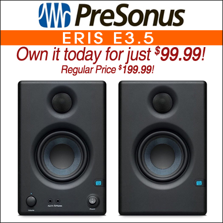  PreSonus Eris E3.5 Active Powered Studio Monitors 