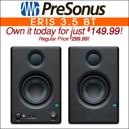  PreSonus Eris 3.5 BT 3.5 inch Powered Studio Monitors with Bluetooth 