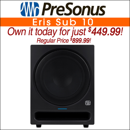 PreSonus Eris Sub 10 10-inch, Active, Front-Firing Studio Subwoofer