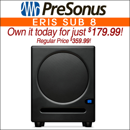 PreSonus Eris Sub8 Compact Powered Studio Subwoofer 