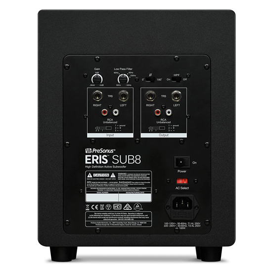 PreSonus Eris Sub8 Compact Powered Studio Subwoofer