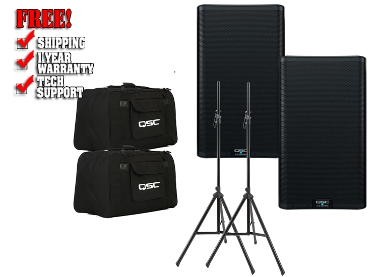 QSC K10.2 Powered 10" 2-Way Loudspeaker VALUE PACK