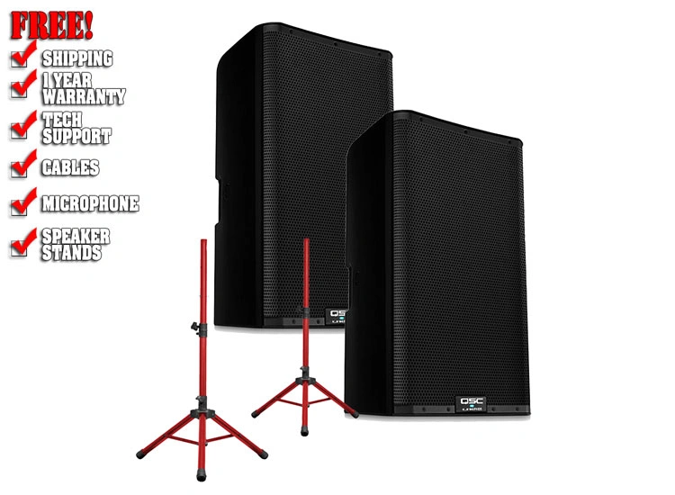 QSC K12.2 Powered 12" 2000W Loudspeaker VALUE PACK