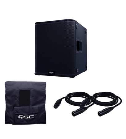 QSC KS118 18-inch 3600 Watt Active Subwoofer with Protective Soft Cover Package