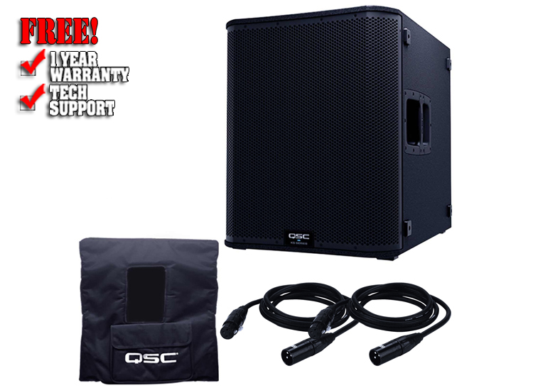 QSC KS118 18-inch 3600 Watt Active Subwoofer with Protective Soft Cover Package