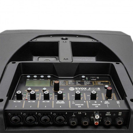 RCF EVOX JMIX8 12-inch 1400W PA System with Mixer-Black