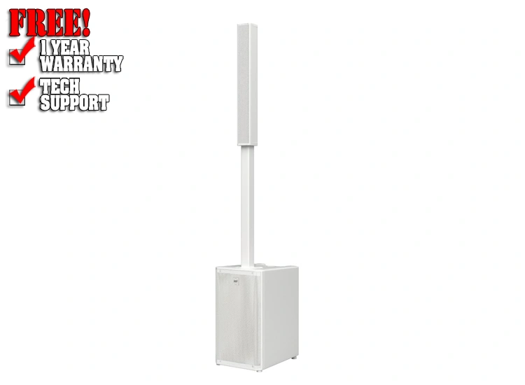 RCF EVOX JMIX9 White 12-inch 2100W Column PA System with Mixer
